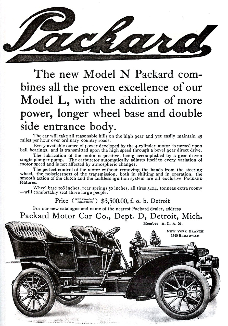 1905 Packard Auto Advertising